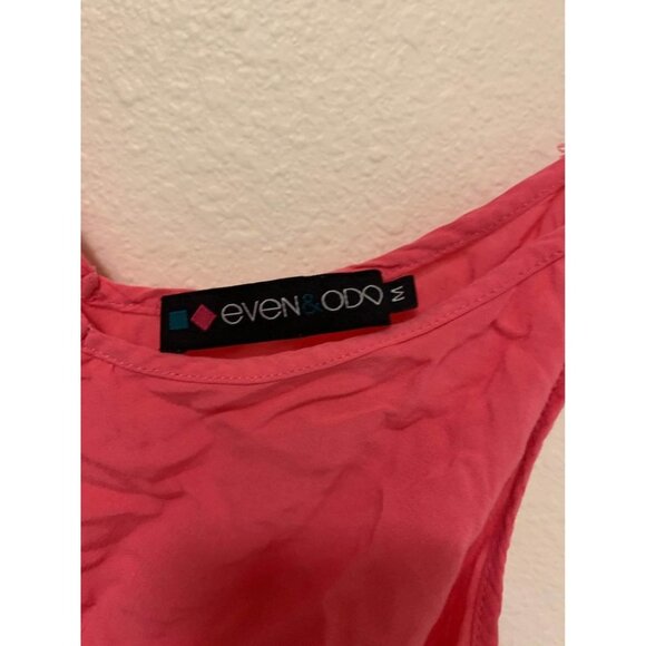 Even & Odd Crop Tank Top Pink Women's Size Medium Spaghetti Strap Y2K Boho I9 - Picture 4 of 5